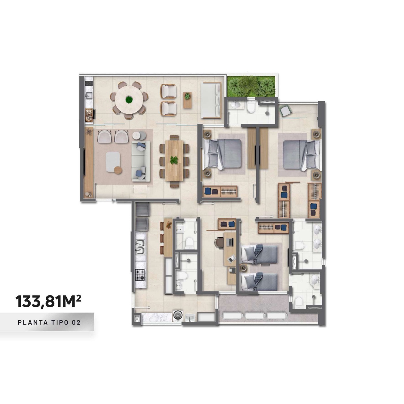 Planta tipo do Mont Blanc Hill — foto 2