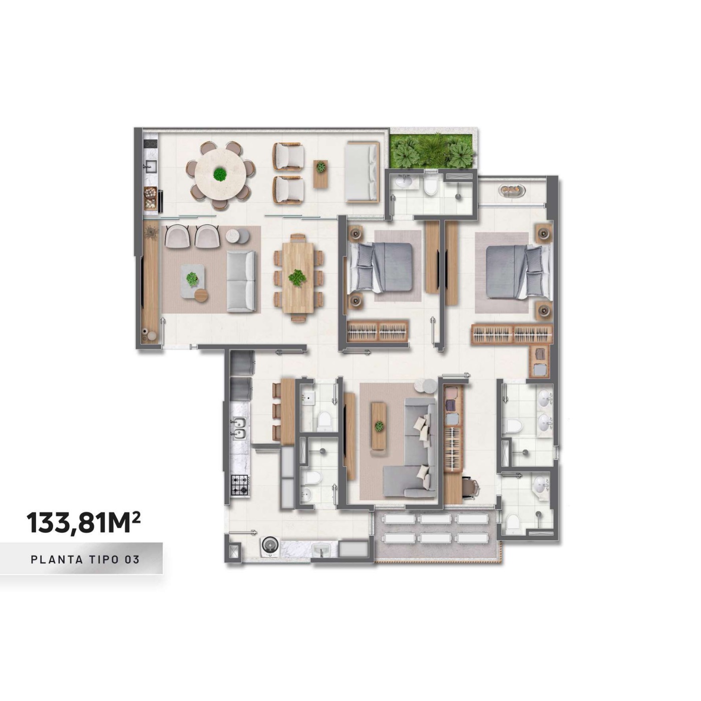 Planta tipo do Mont Blanc Hill — foto 3